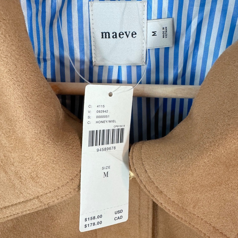 Anthropologie Maeve Faux-Suede Trucker Jacket Medium May fit Large - Picture 10 of 12